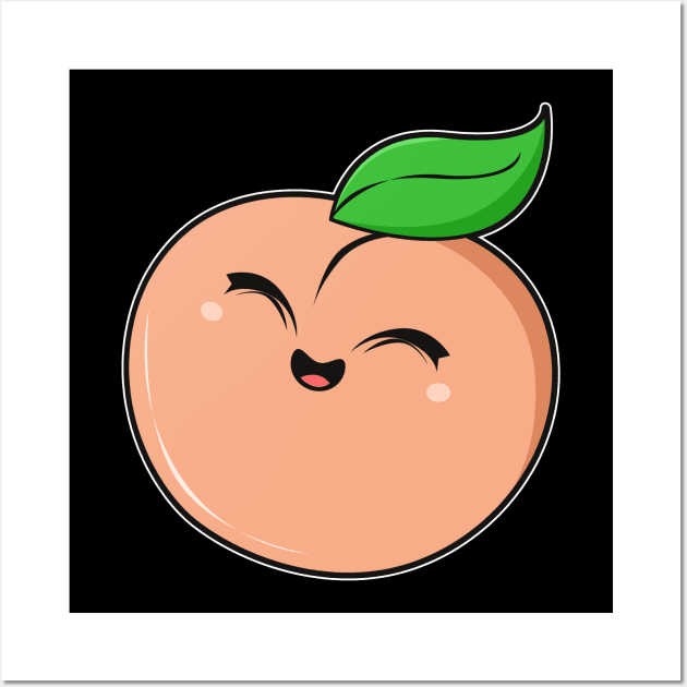 Cute Peach Wall Art by Imutobi